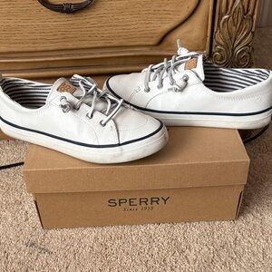 Sperry White Leather Sneakers